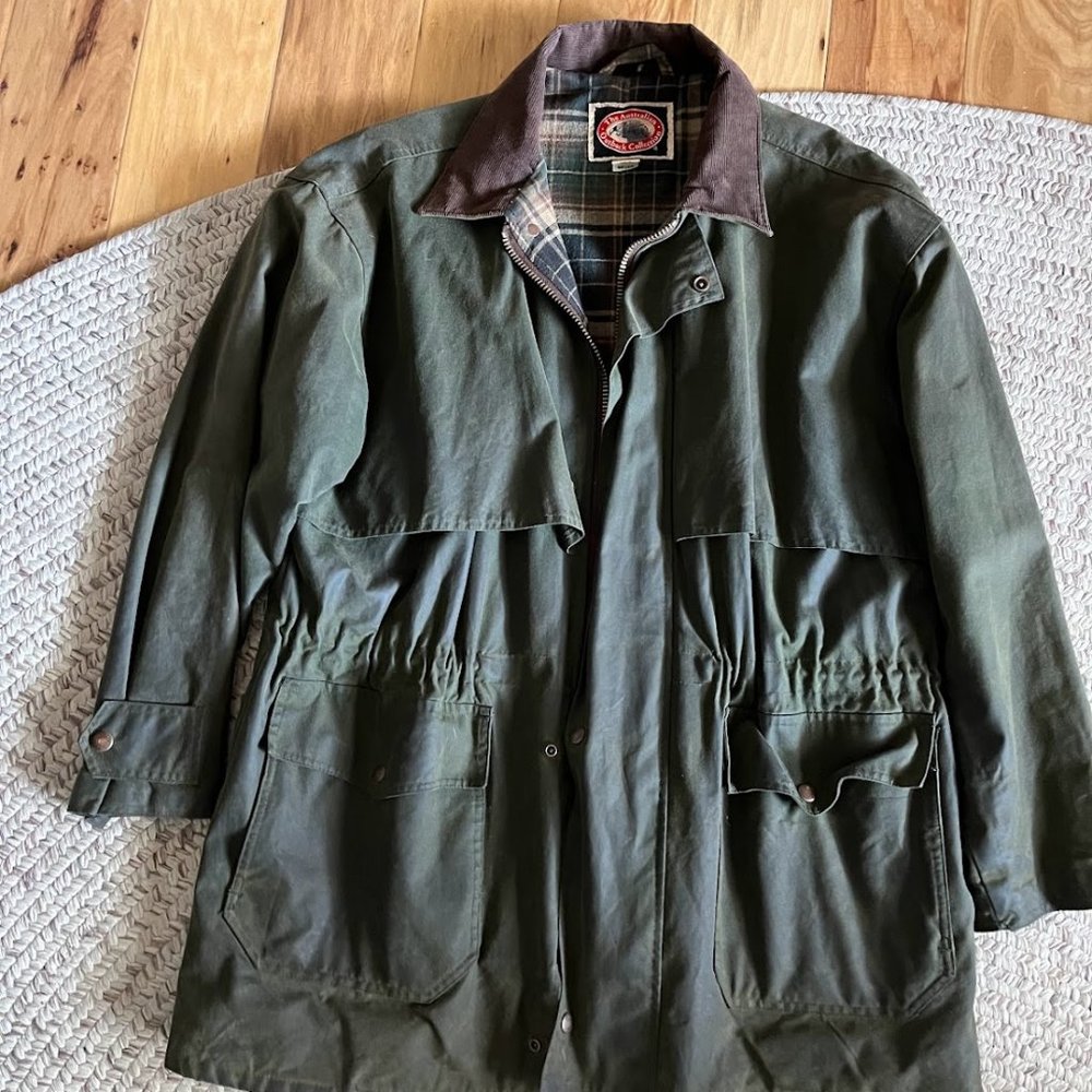 The Australian Outback Collection Flannel Lined Oilskin Jacket